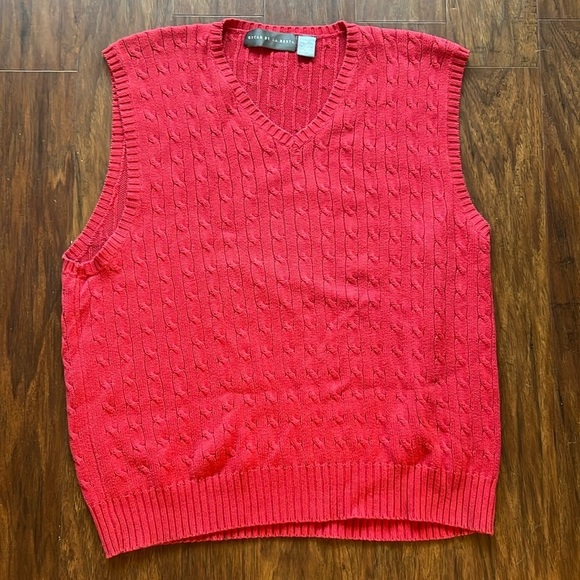 Oscar de la Renta Other - Men’s Red Cable Knit Oscar de la Renta Sweater Vest